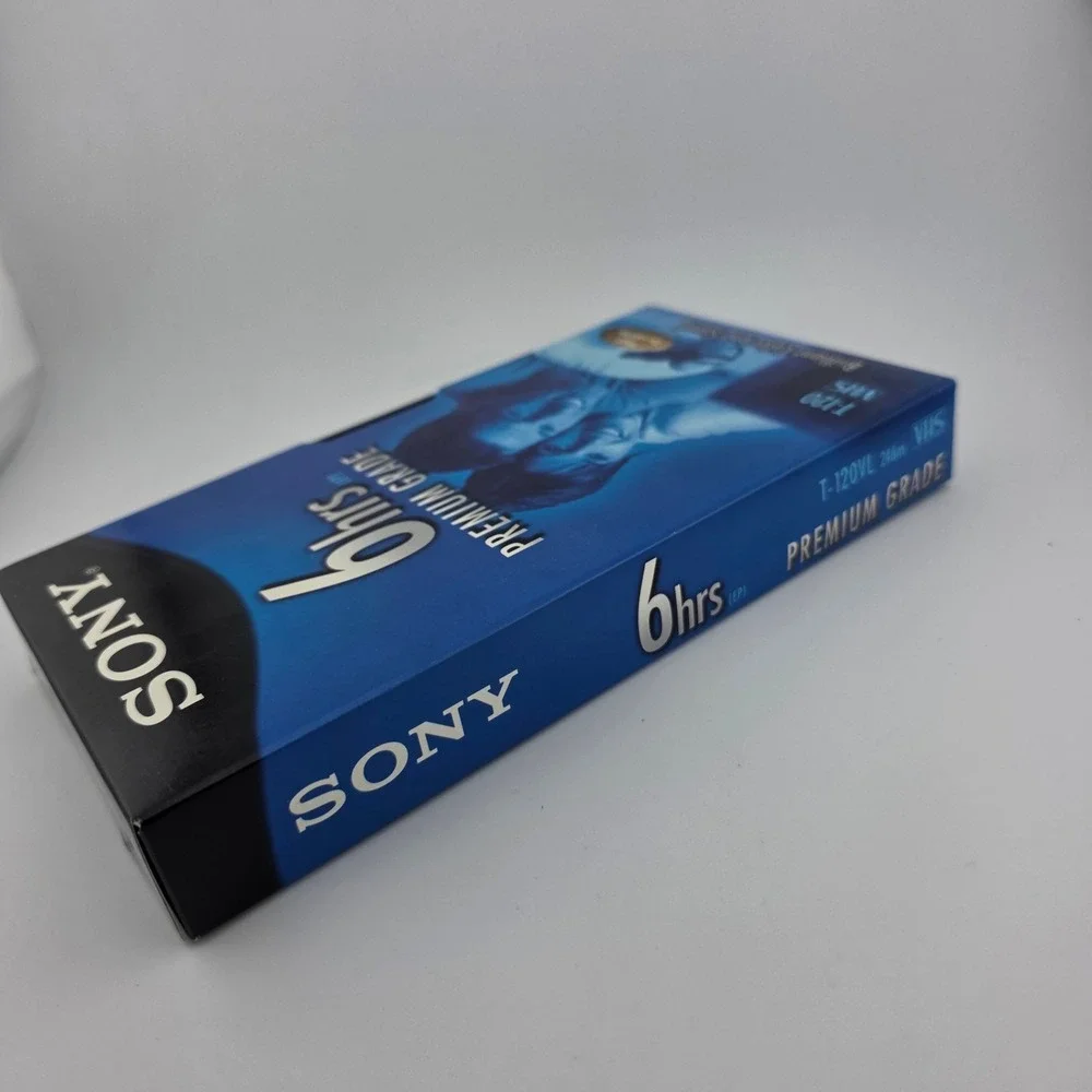 New Sony T-120 Premium Grade VHS Tape 6 hrs EP Mode Sealed Vintage Lot‎